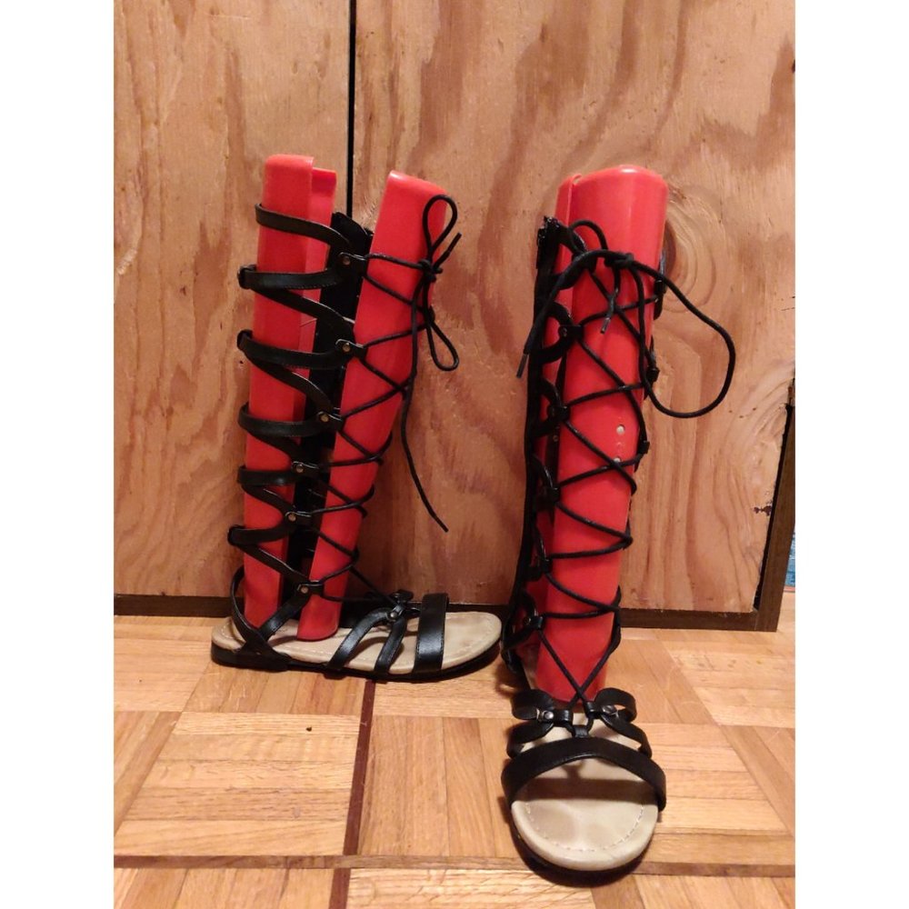 Tall Leather Gladiator Sandals